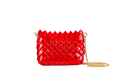 Red Metallic Handbag S