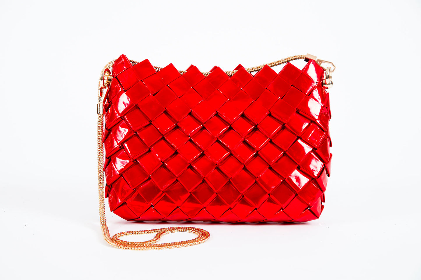 Red Metallic Handbag S